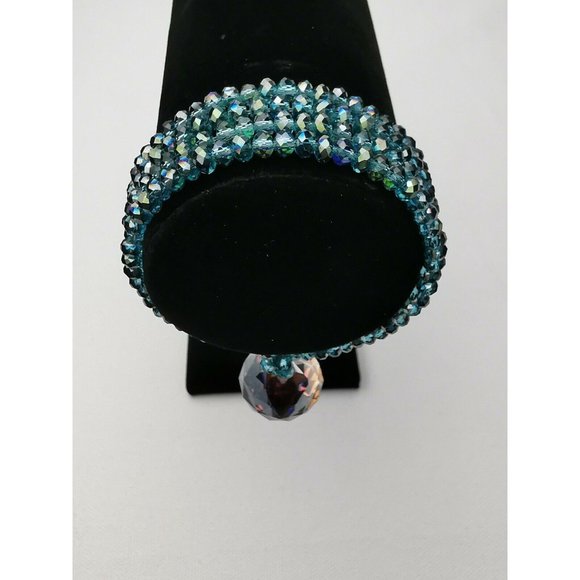 Handmade Vintage Women Bracelet  With Swarovski Crystals 8" - Picture 5 of 10